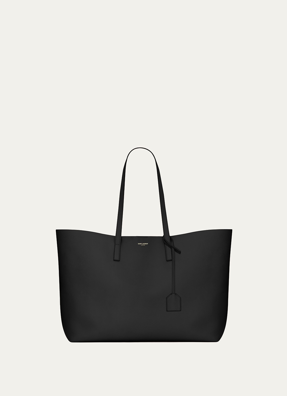 Saint Laurent East/West handtas van kalfsleer - voorkant 2 zwart