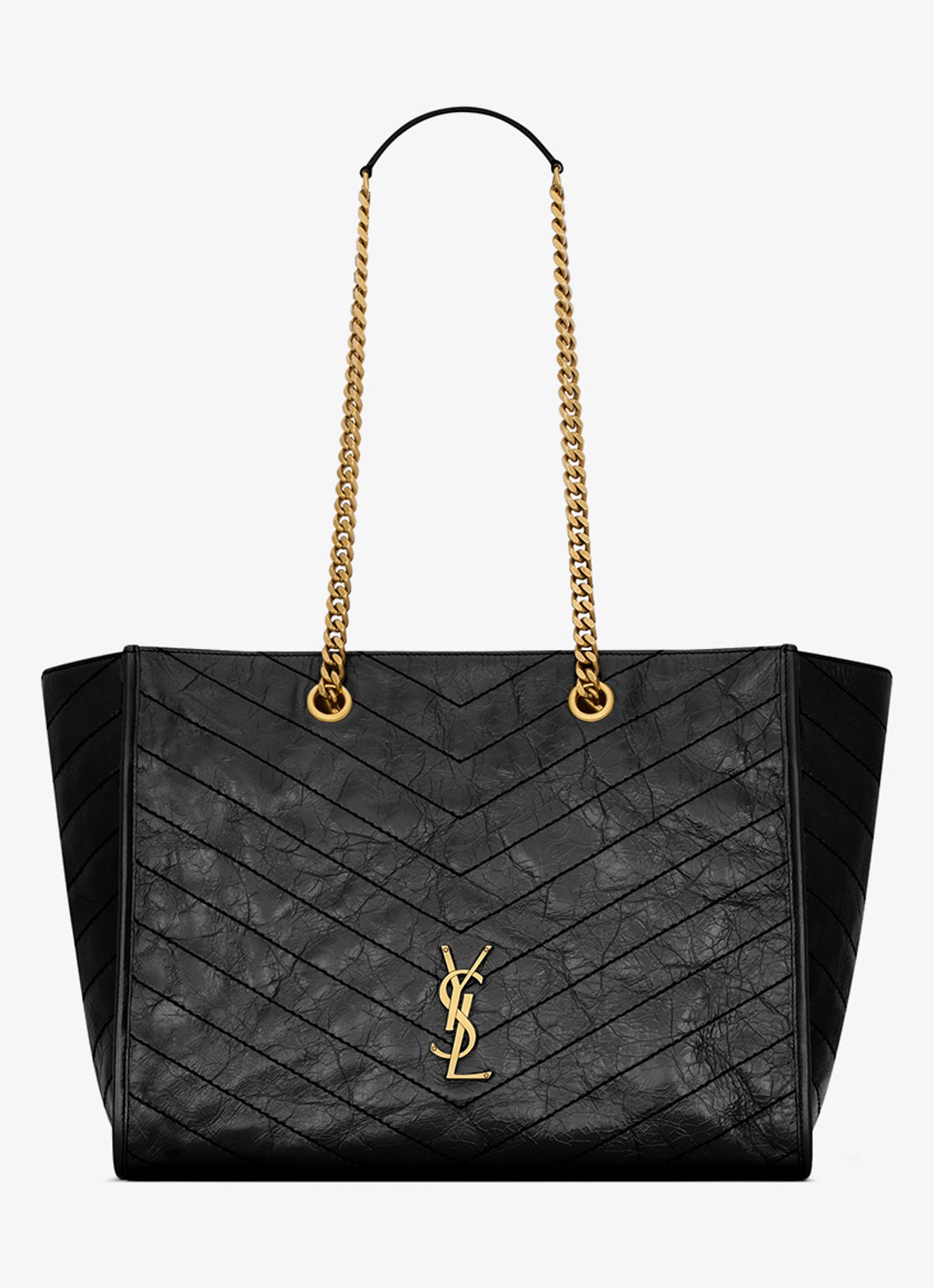 Saint Laurent Eastwest Niki shopper van kalfsleer - voorkant 5 zwart