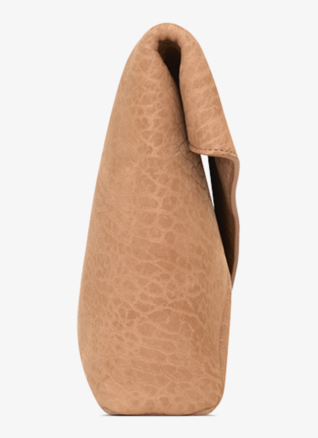 Saint Laurent Envelope Large clutch van lamsleer - detail 4 lichtbruin