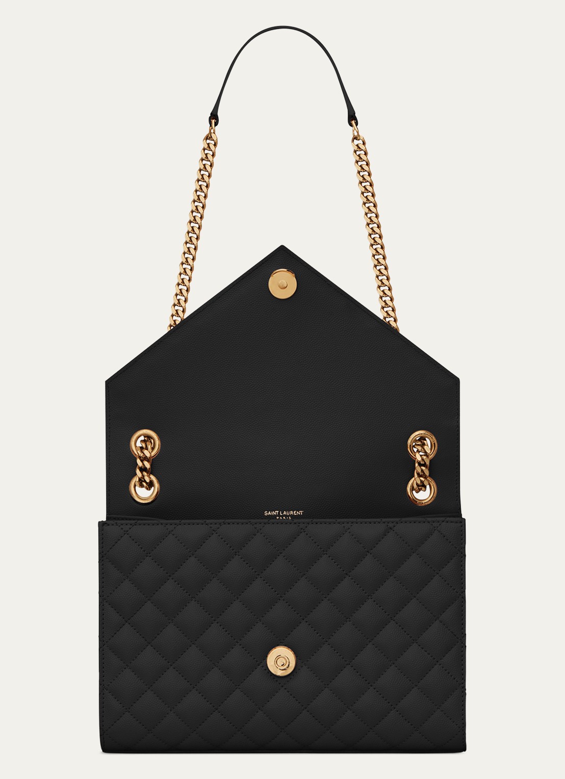 Saint Laurent Envelope Medium schoudertas van kalfsleer - detail 5 zwart