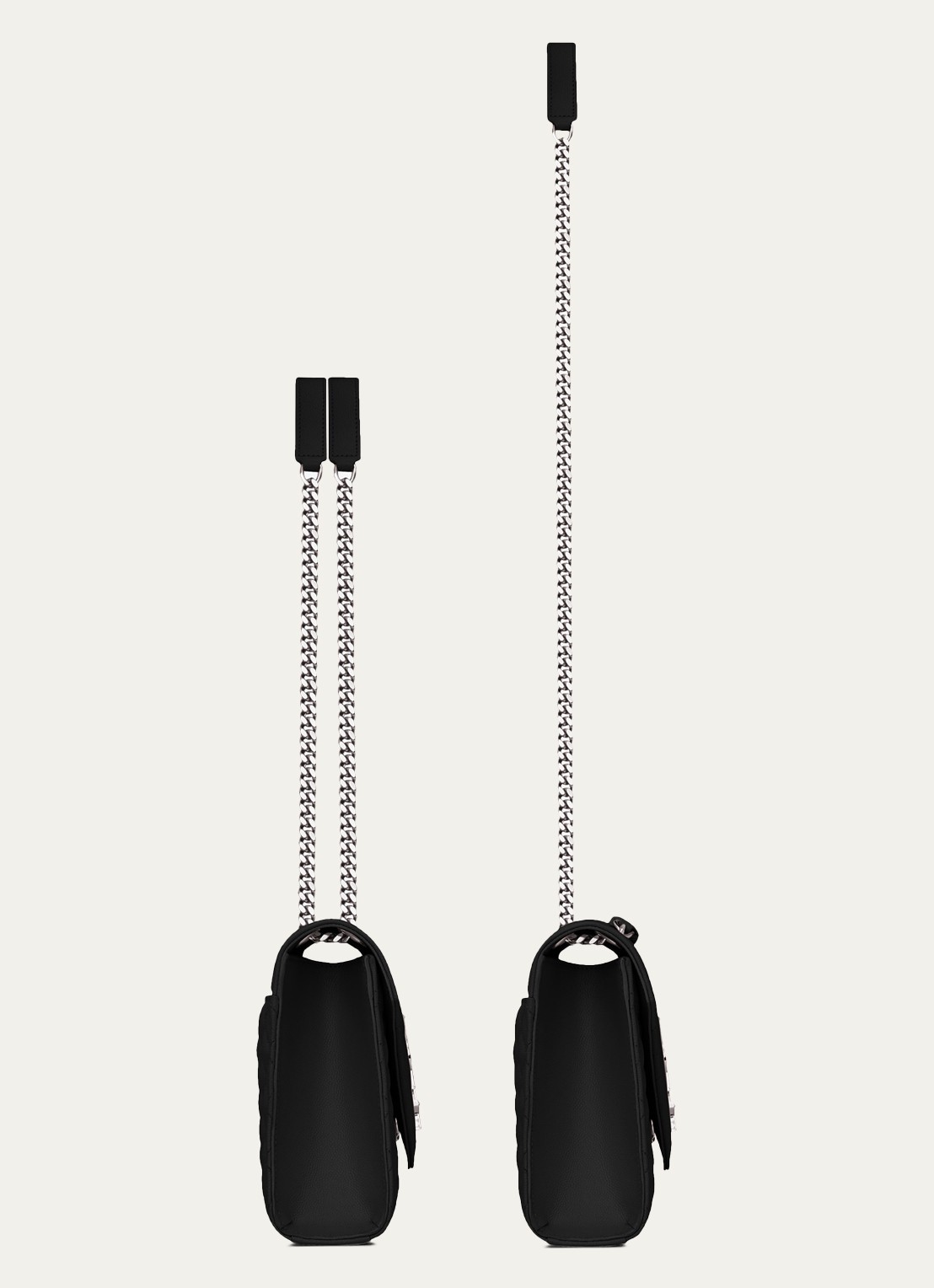 Saint Laurent Envelope Medium schoudertas van kalfsleer - detail 4 zwart