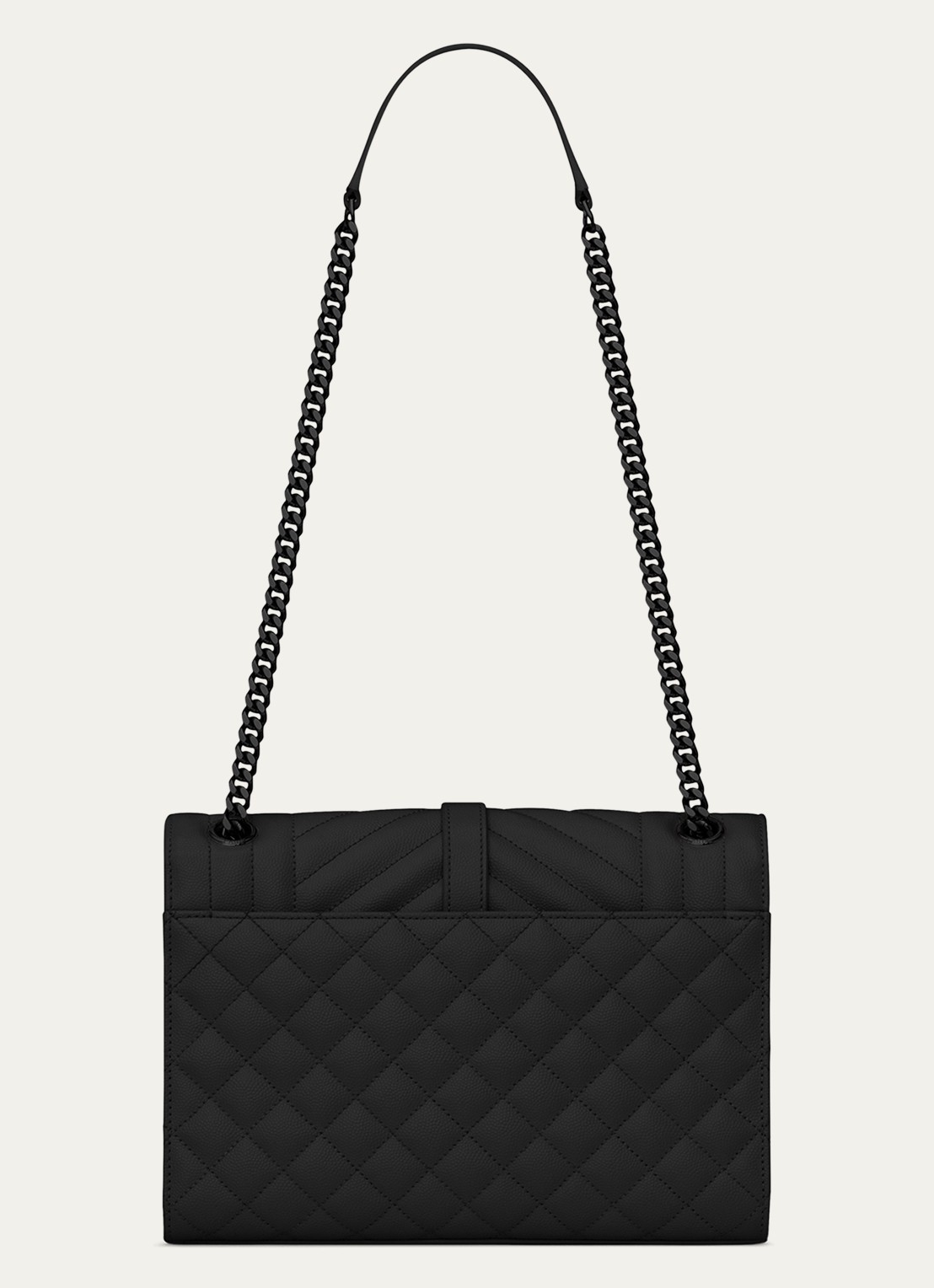 Saint Laurent Envelope Medium schoudertas van kalfsleer - detail 3 zwart