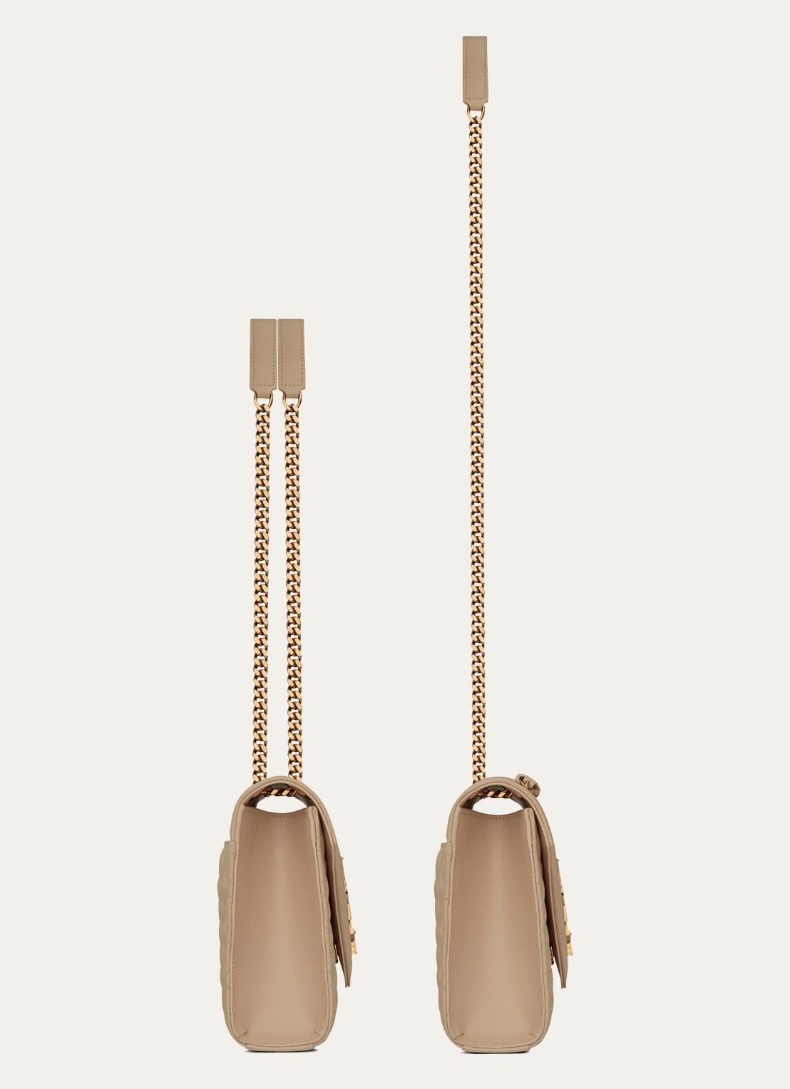 Saint Laurent Envelope Medium schoudertas van kalfsleer - detail 3 beige