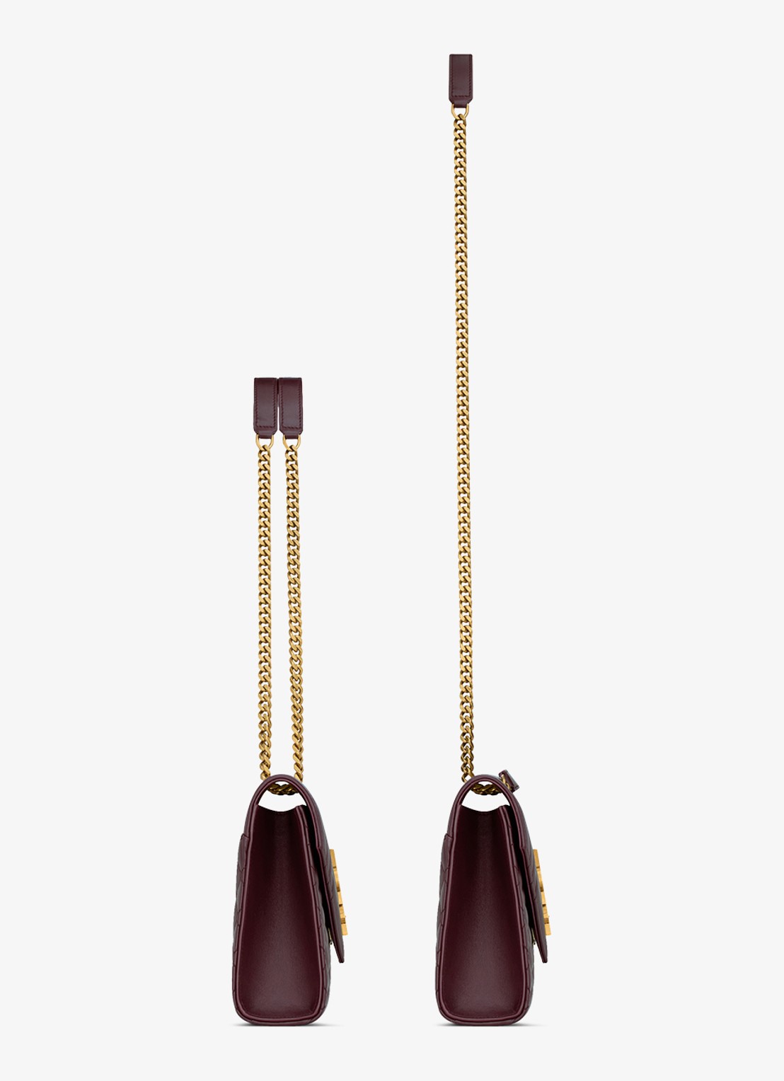 Saint Laurent Envelope Medium schoudertas van kalfsleer - detail 3 donkerrood