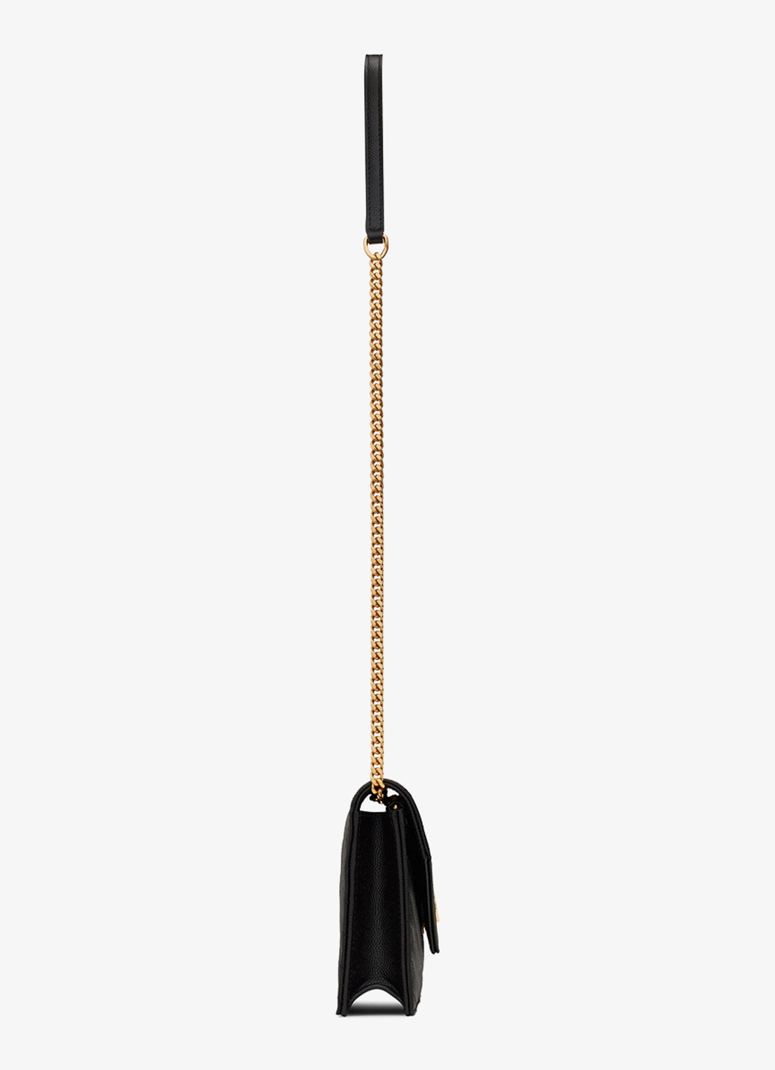 Saint Laurent Envelope portemonnee van kalfsleer met afneembare schouderriem - detail 4 zwart