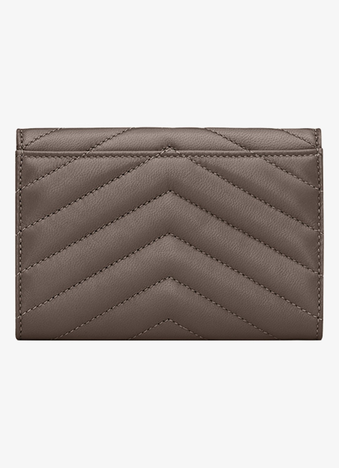 Saint Laurent Envelope Small portemonnee van lamsleer - achterkant 2 grijs