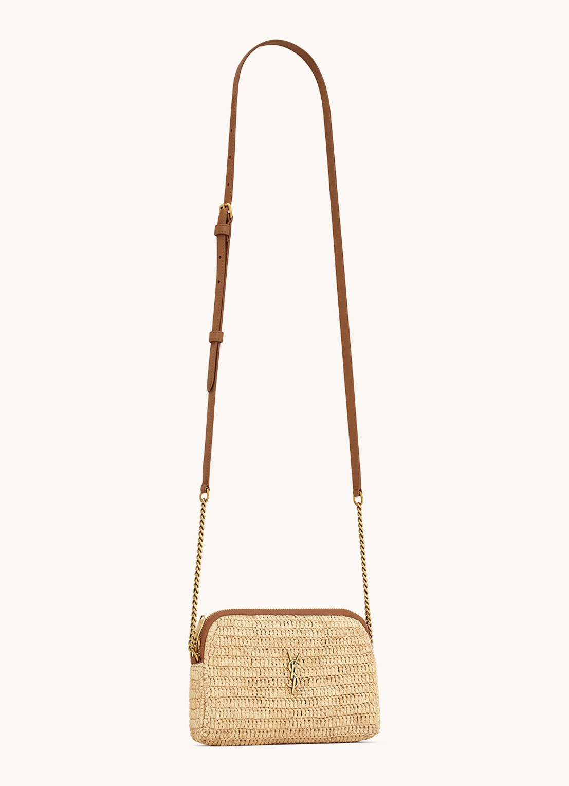 Saint Laurent Gaby clutch met kalfsleren details - detail 4 beige