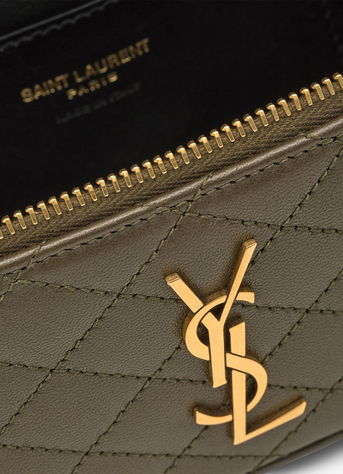 Saint Laurent Gaby handtas van lamsleer - achterkant 7 bronsgroen