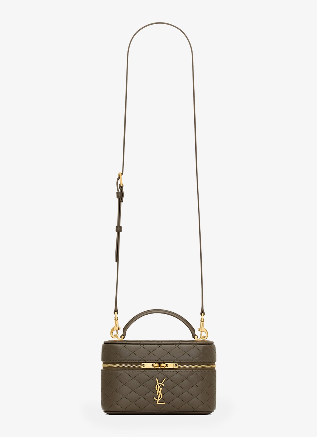 Saint Laurent Gaby handtas van lamsleer - voorkant 6 bronsgroen