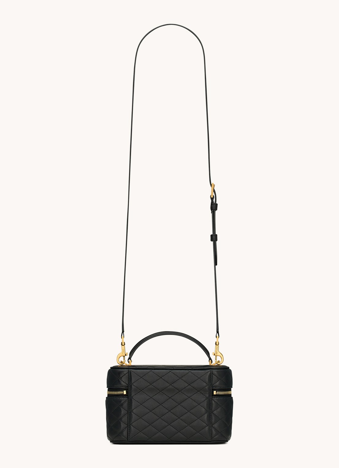 Saint Laurent Gaby Mini toilettas van quilted lamsleer - achterkant 3 zwart