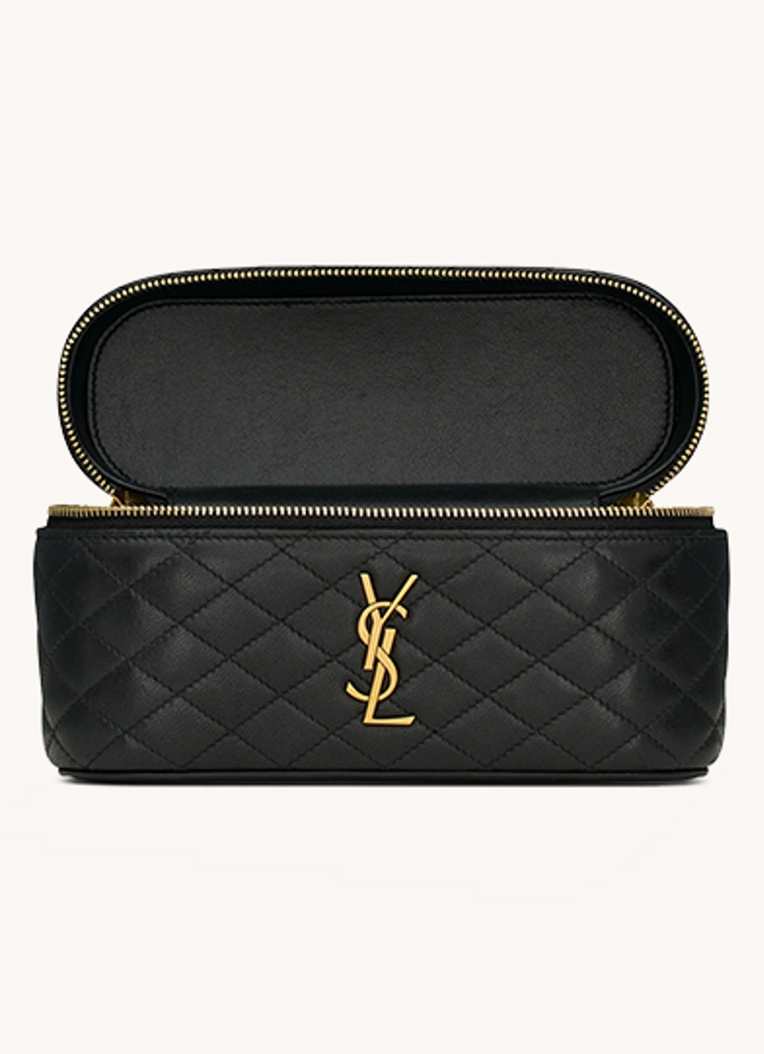 Saint Laurent Gaby Mini toilettas van quilted lamsleer - detail 2 zwart