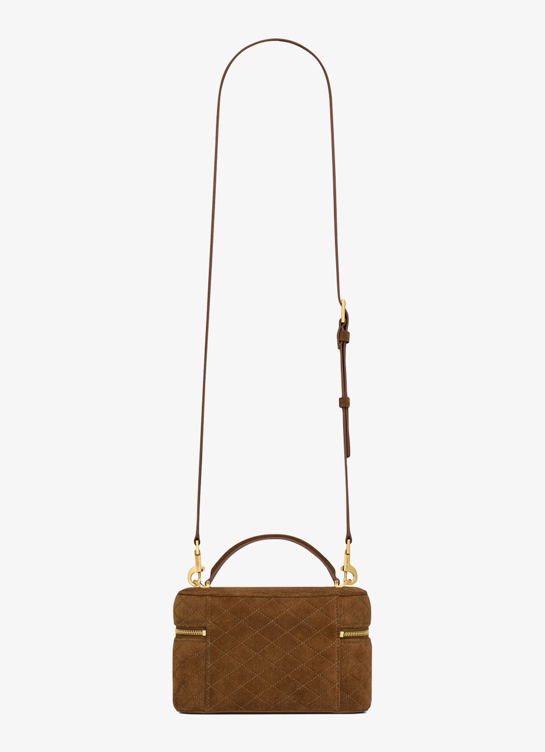Saint Laurent Gaby Vanity handtas van kalfssuède - achterkant 2 bruin
