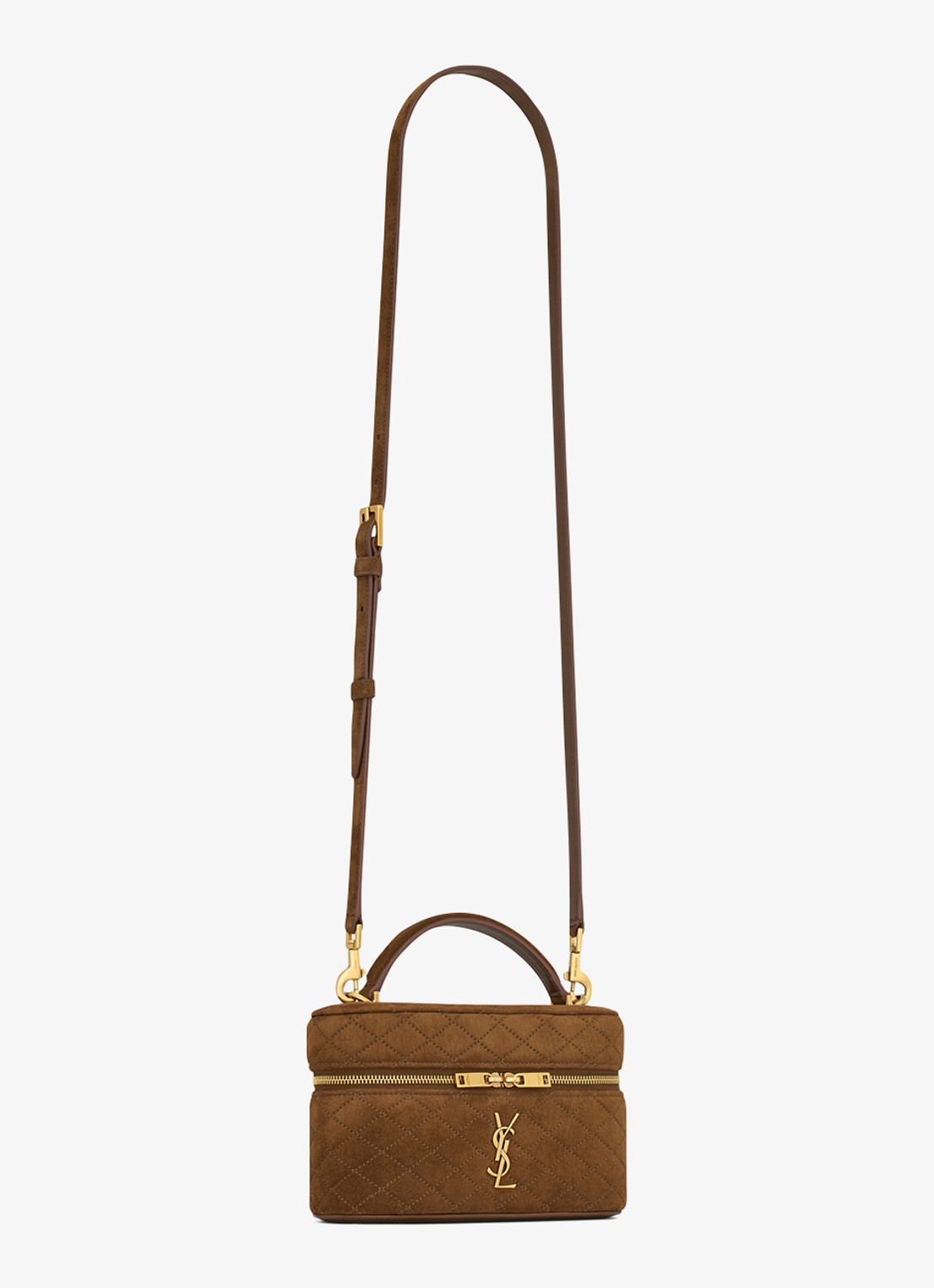 Saint Laurent Gaby Vanity handtas van kalfssuède - detail 3 bruin