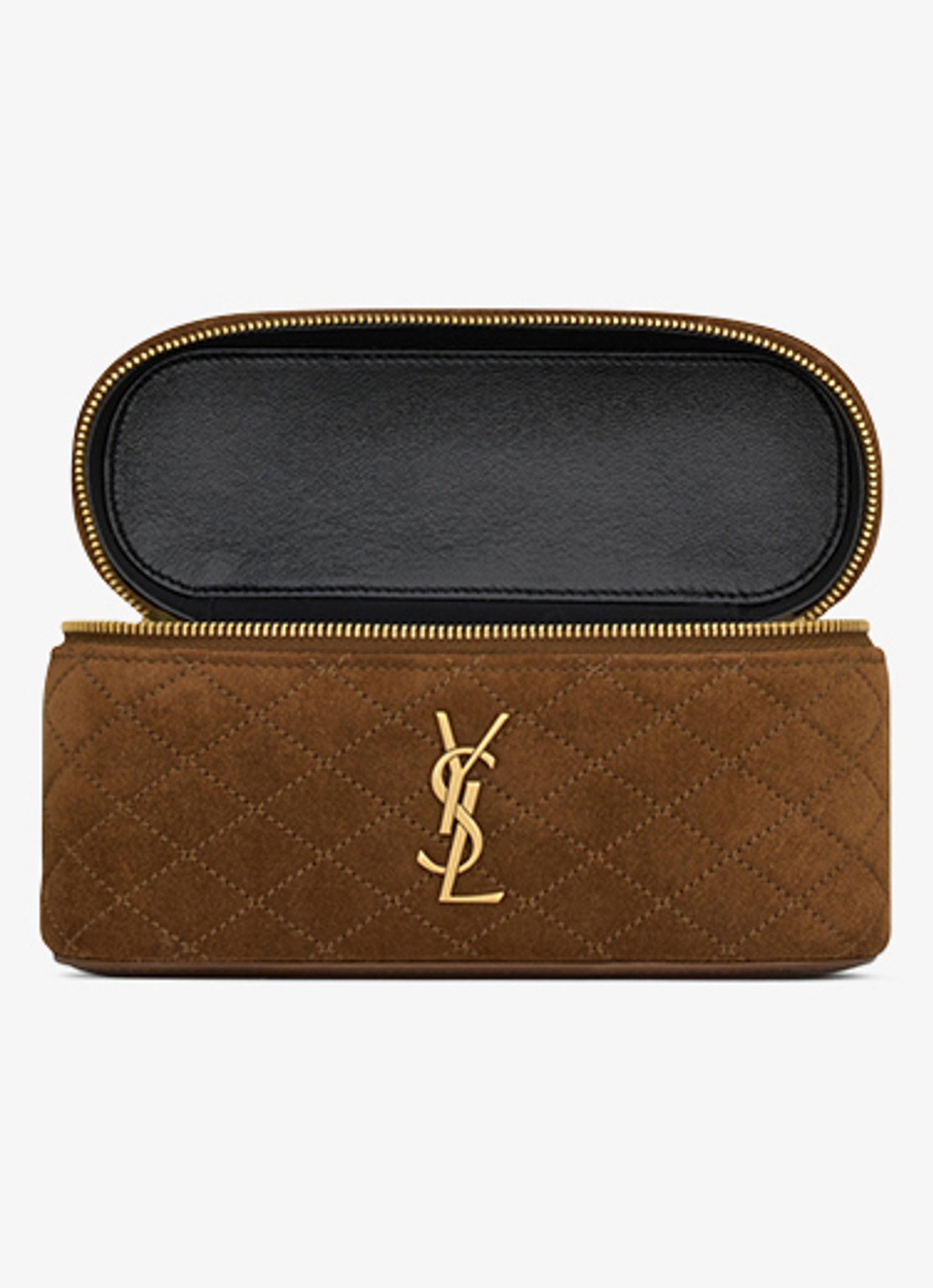Saint Laurent Gaby Vanity handtas van kalfssuède - detail 6 bruin