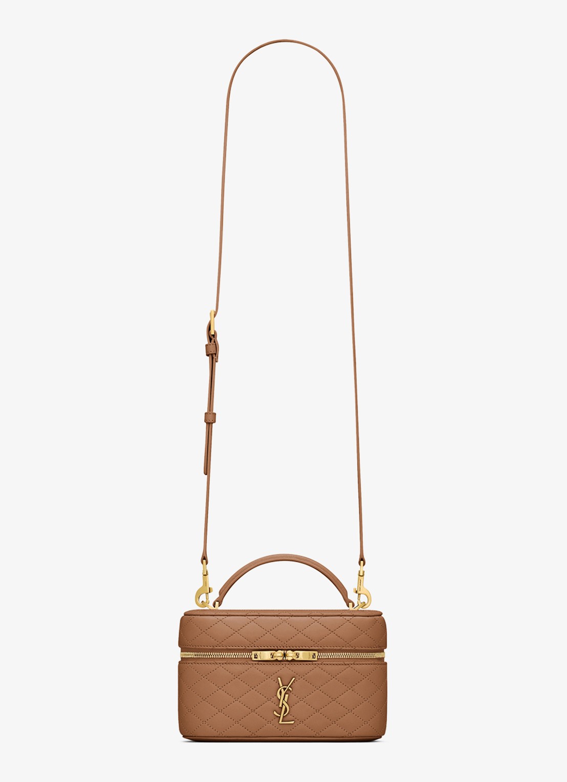 Saint Laurent Gaby Vanity handtas van lamsleer - voorkant 6 bruin