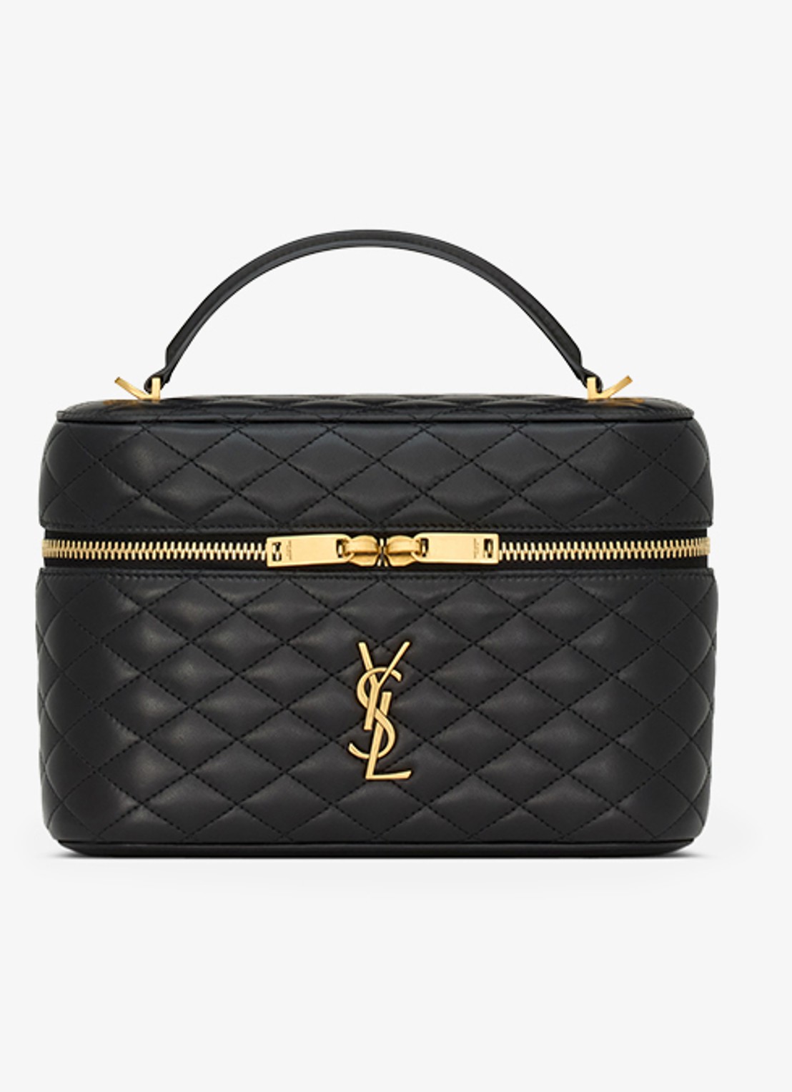 Saint Laurent Gaby Vanity Large handtas van lamsleer - detail 4 zwart