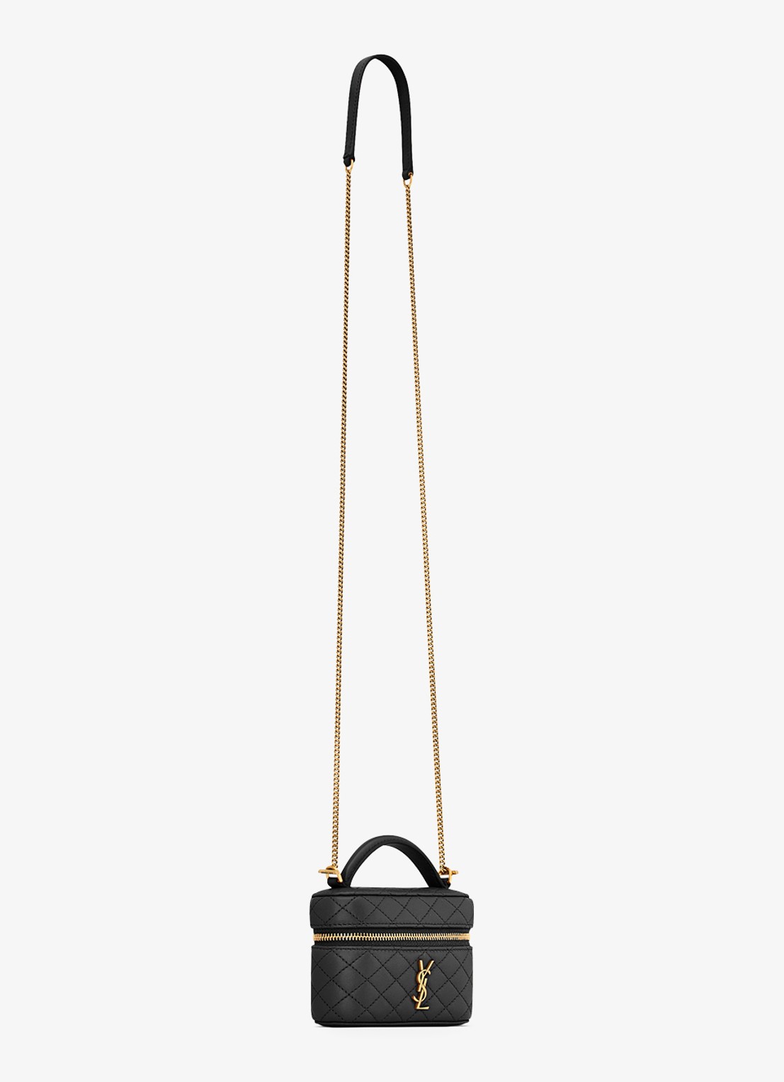 Saint Laurent Gaby Vanity Micro handtas van lamsleer - detail 3 zwart