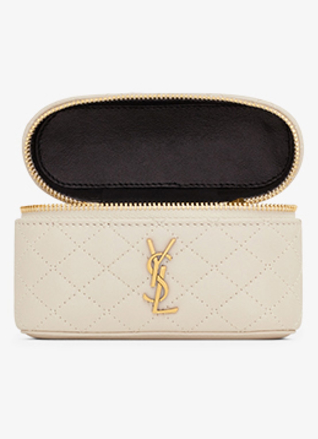 Saint Laurent Gaby Vanity Micro handtas van lamsleer - detail 6 gebroken wit