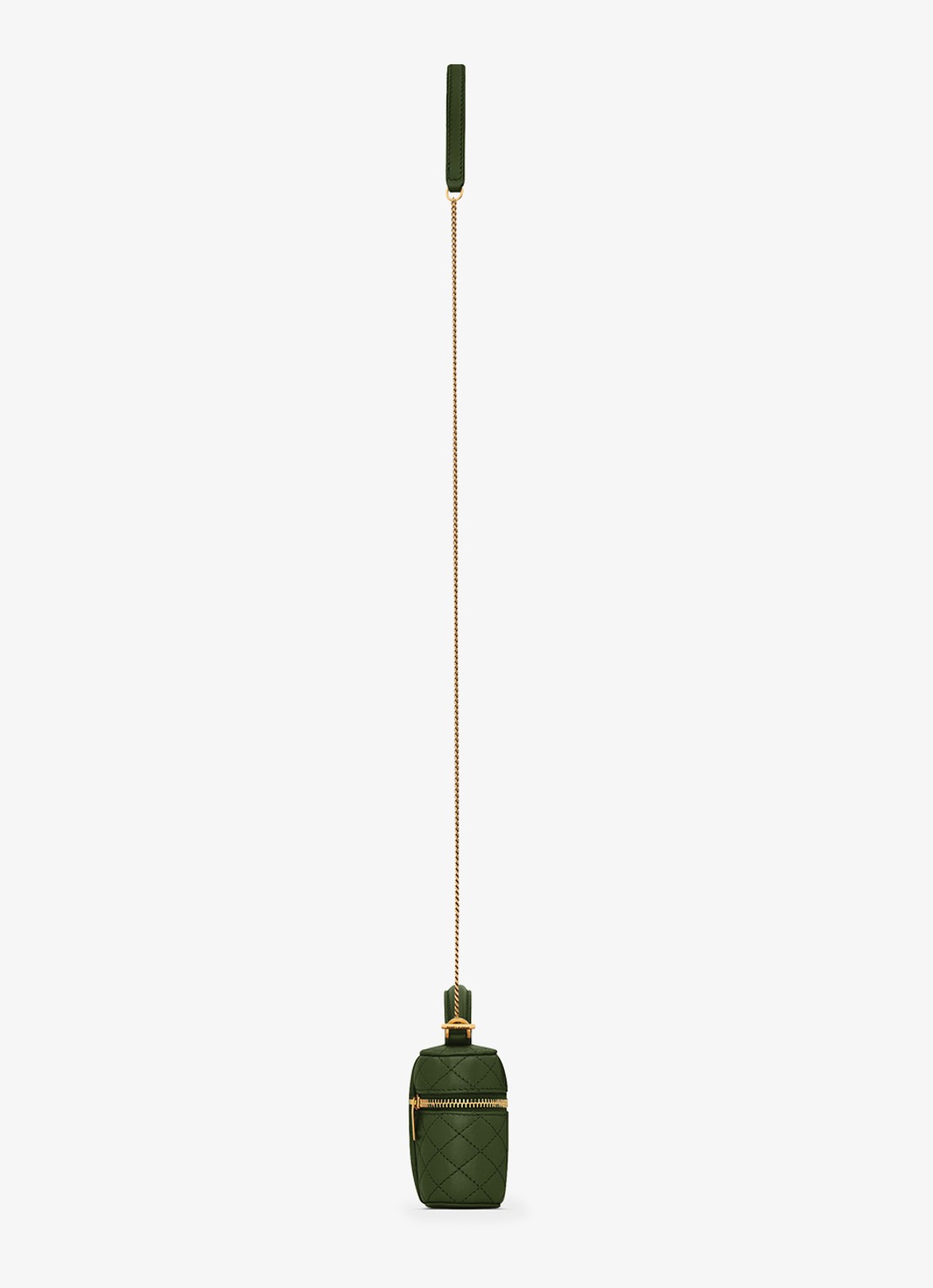 Saint Laurent Gaby Vanity Micro handtas van lamsleer - detail 2 groen