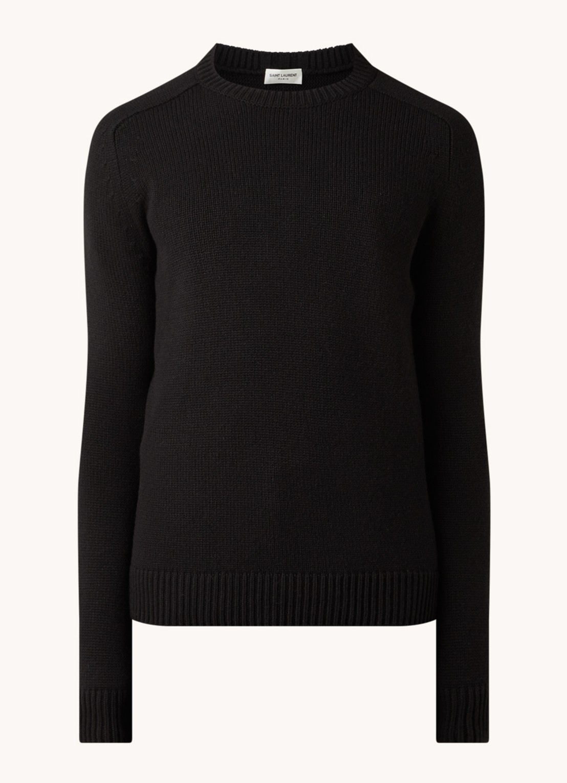 Saint Laurent Grofgebreide pullover van kasjmier - voorkant 2 zwart