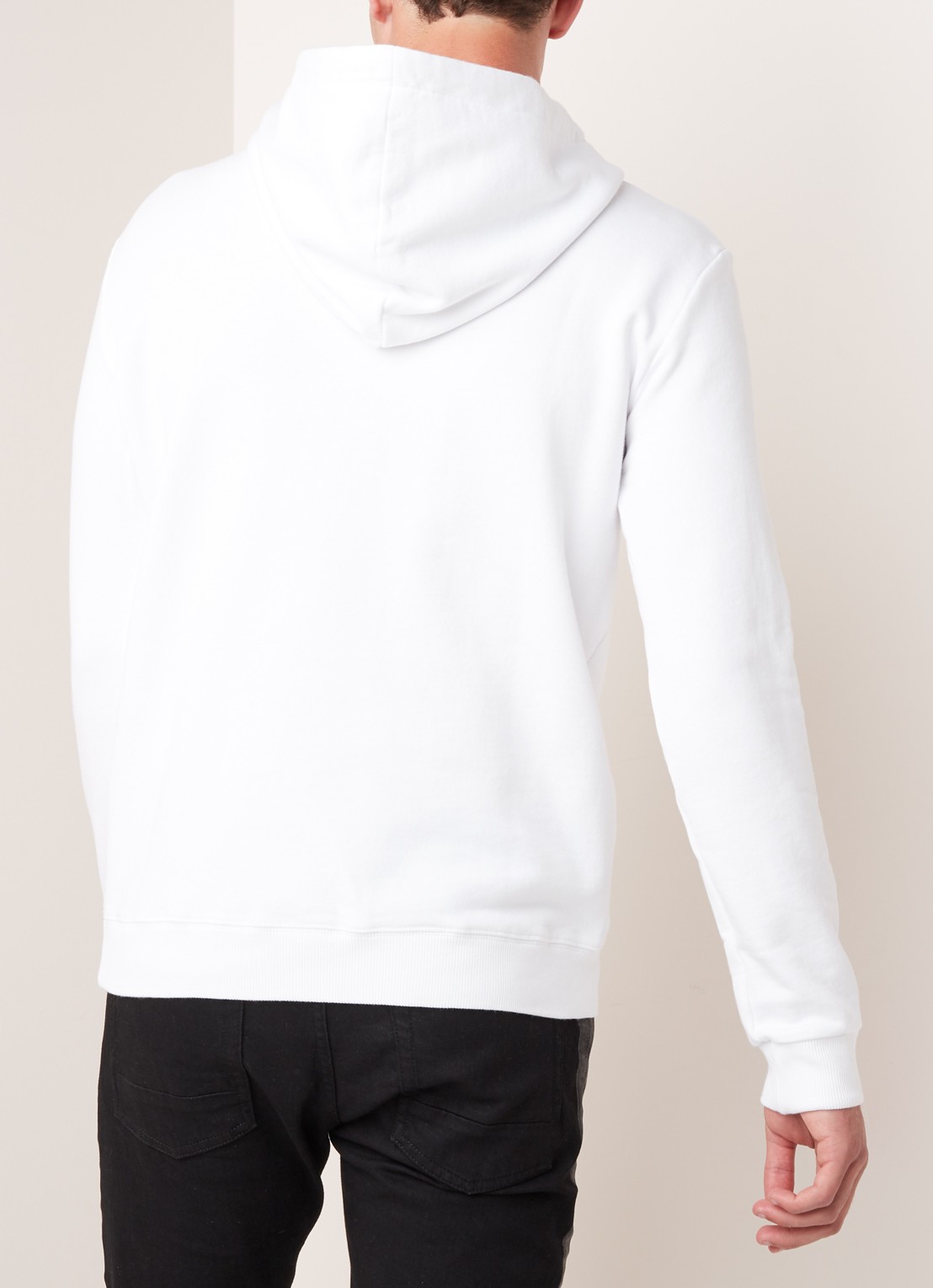 Saint Laurent Hoodie met logoprint - achterkant 4 wit
