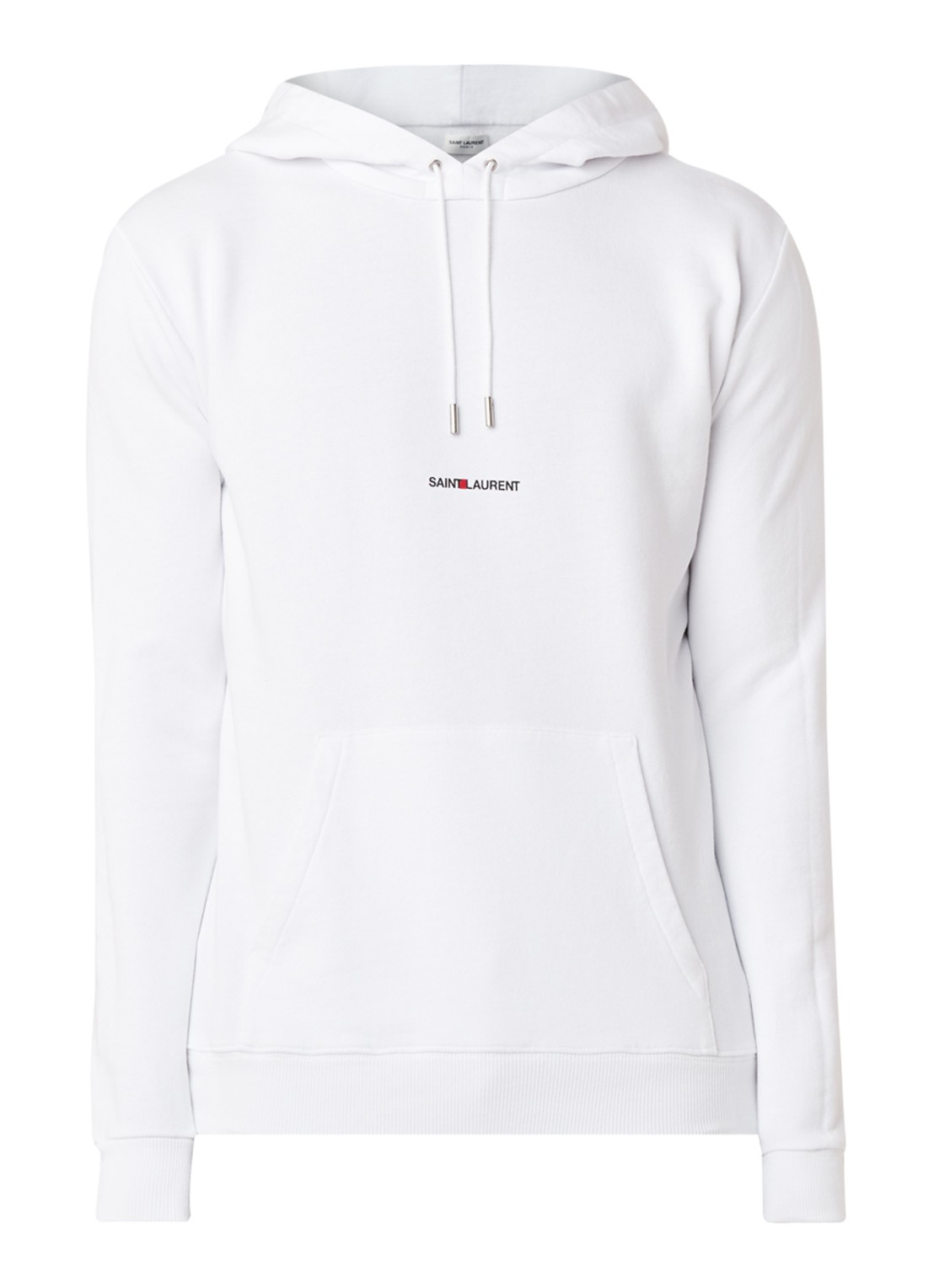 Saint Laurent Hoodie met logoprint - voorkant wit