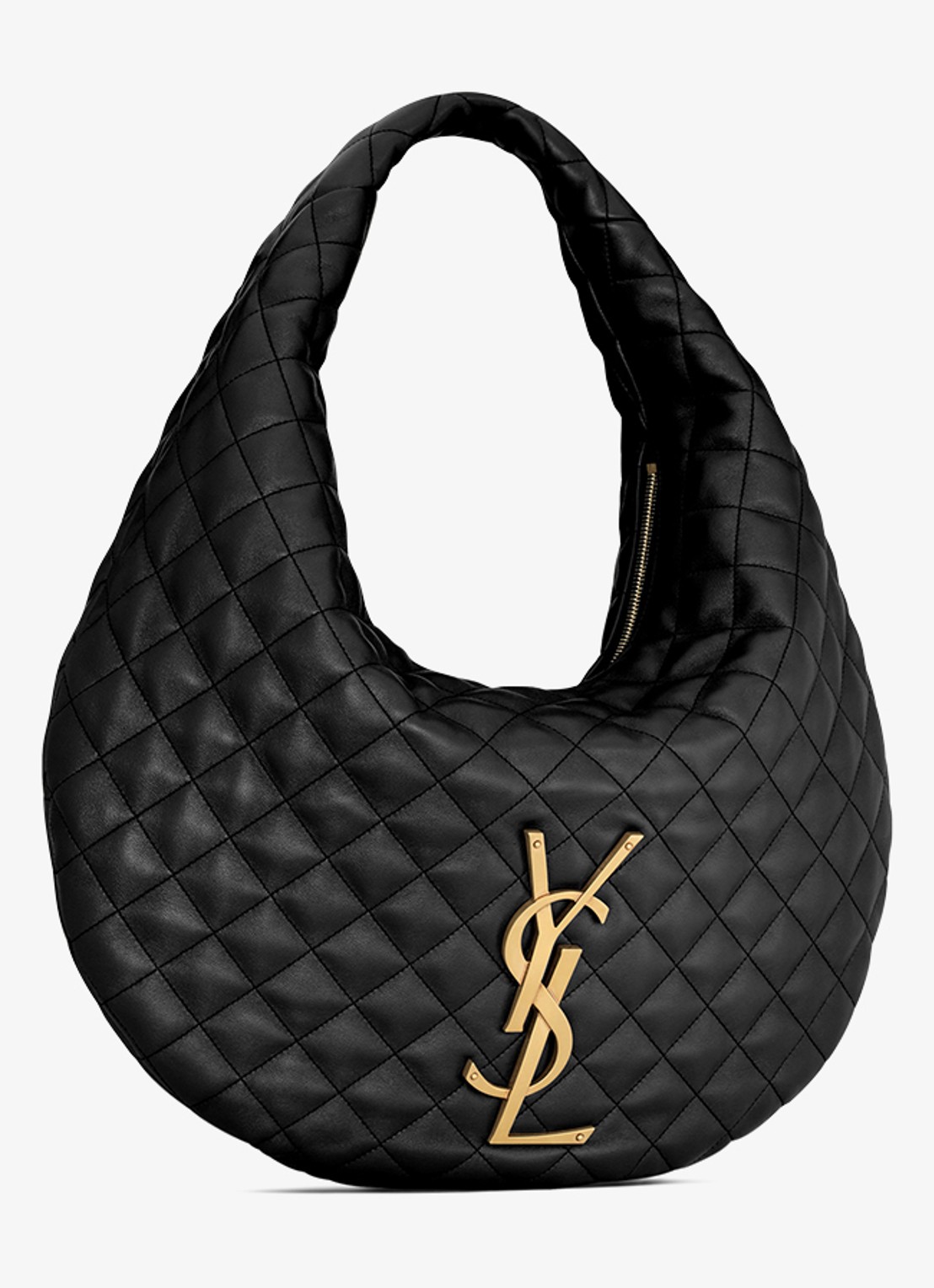 Saint Laurent Icare Hobo schoudertas van lamsleer - detail 4 zwart
