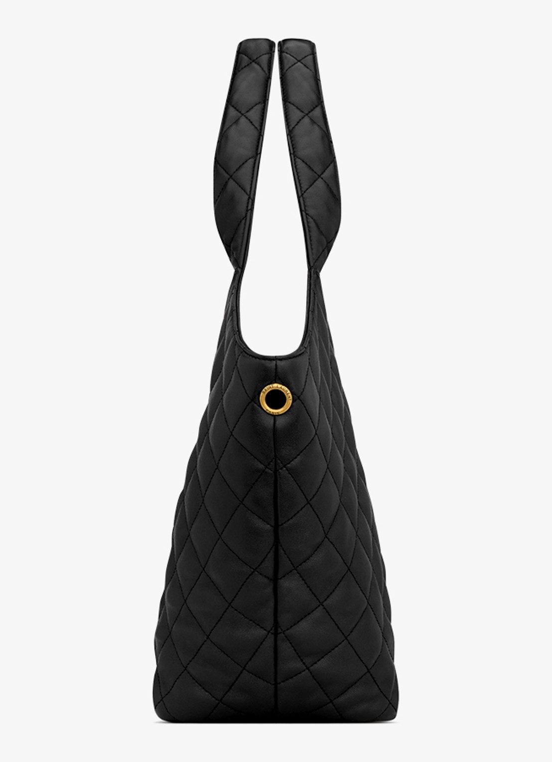 Saint Laurent Icare Medium shopper van lamsleer - detail zwart