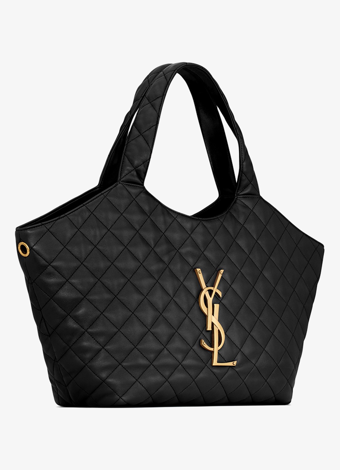Saint Laurent Icare Medium shopper van lamsleer - detail 2 zwart