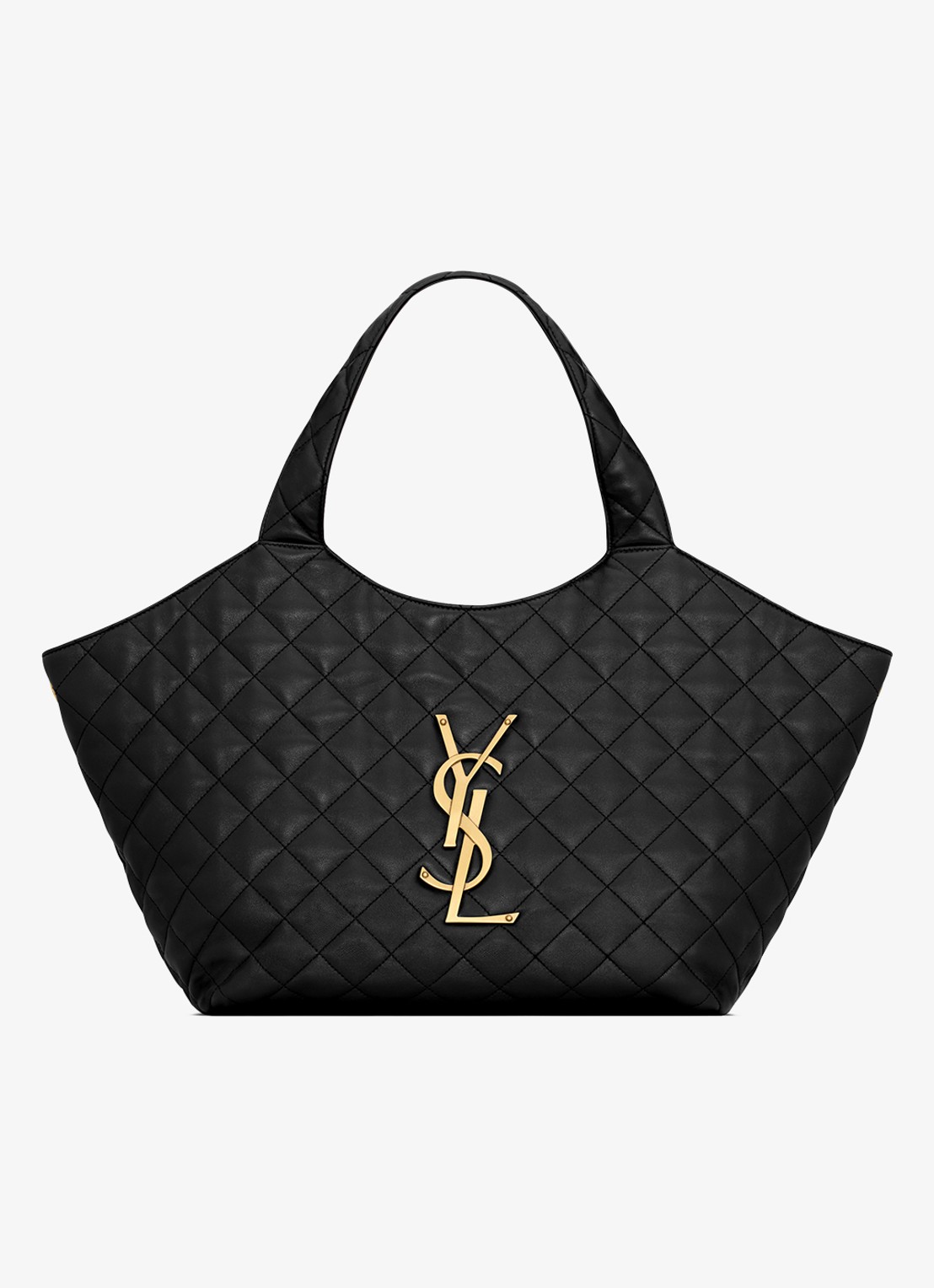 Saint Laurent Icare Medium shopper van lamsleer - voorkant 6 zwart