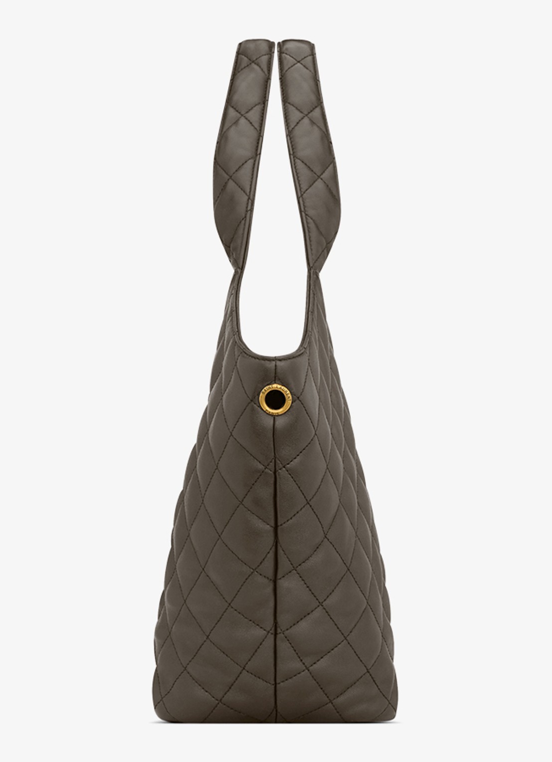 Saint Laurent Icare Medium shopper van lamsleer - detail 5 bronsgroen