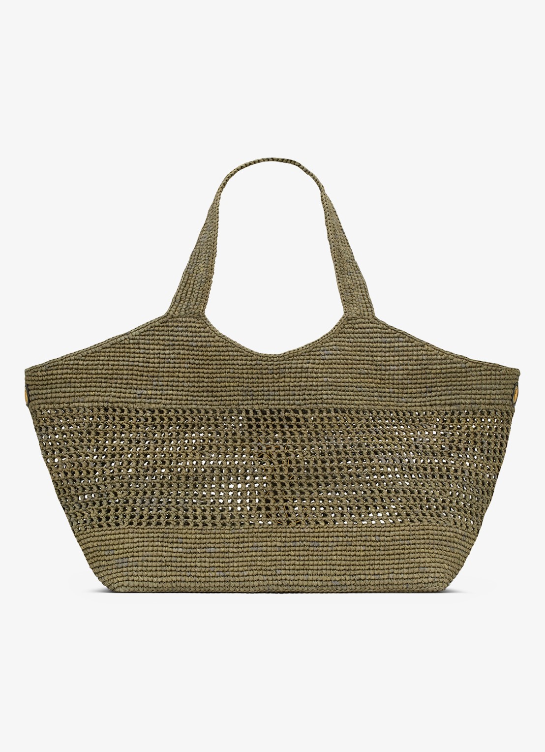 Saint Laurent Icare Medium shopper van raffia - achterkant 2 groen