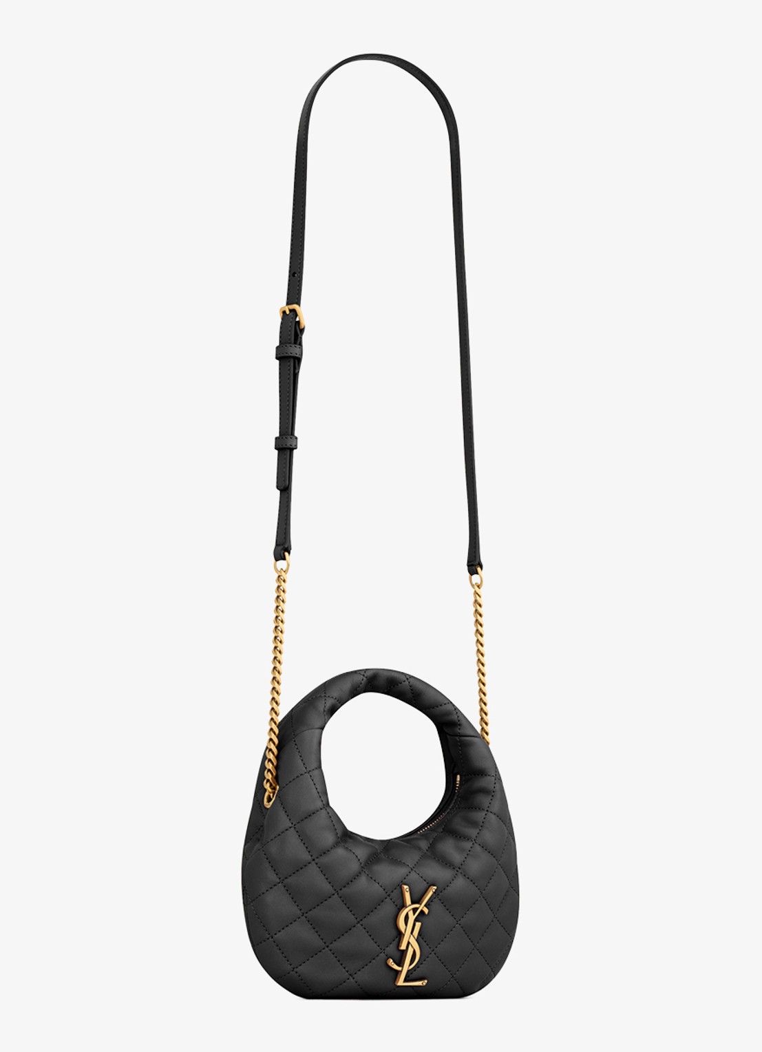 Saint Laurent Icarino Mini handtas van lamsleer - detail 2 zwart