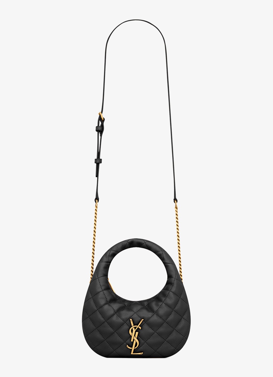 Saint Laurent Icarino Mini handtas van lamsleer - voorkant 5 zwart