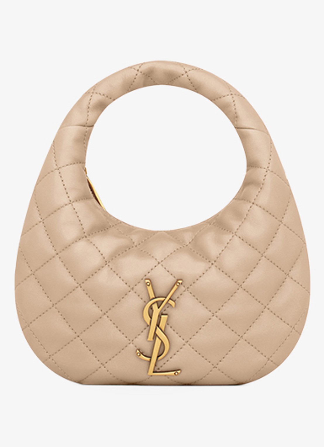 Saint Laurent Icarino Mini handtas van lamsleer - detail 3 beige
