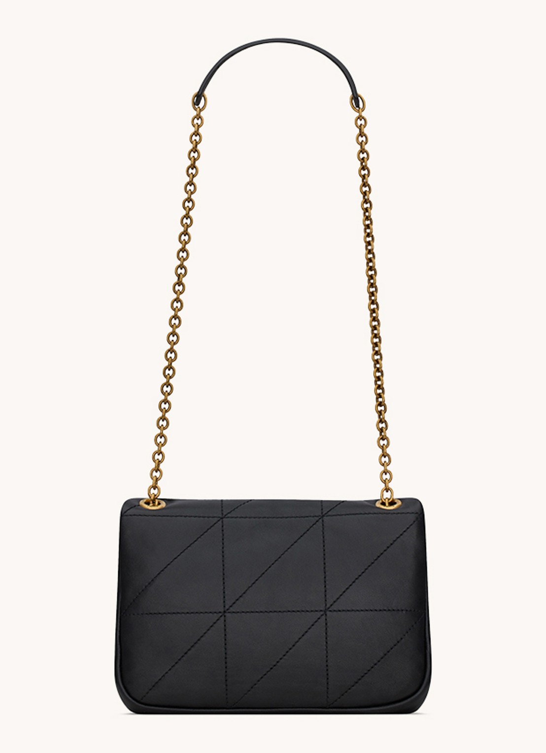 Saint Laurent Jamie 4.3 Mini schoudertas van lamsleer - voorkant 3 zwart