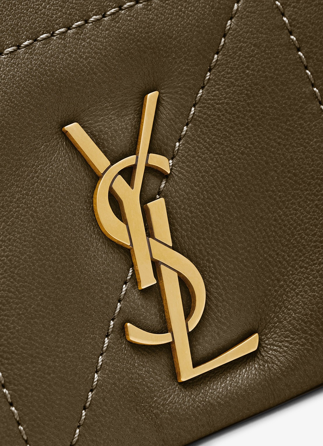 Saint Laurent Jamie 4.3 Mini schoudertas van lamsleer - achterkant 7 bronsgroen