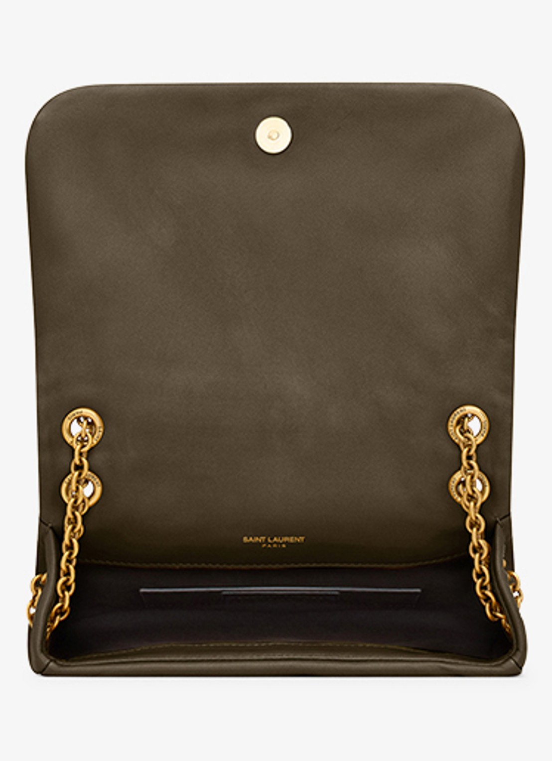 Saint Laurent Jamie 4.3 Mini schoudertas van lamsleer - detail 4 bronsgroen