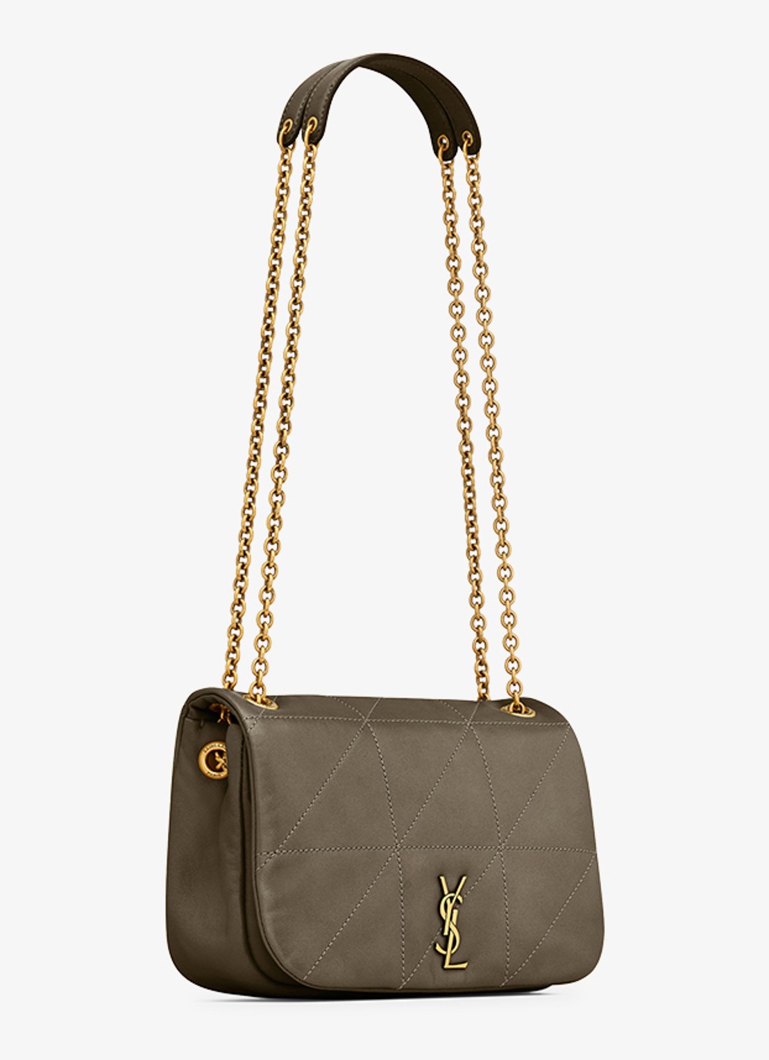 Saint Laurent Jamie 4.3 Mini schoudertas van lamsleer - detail 5 bronsgroen