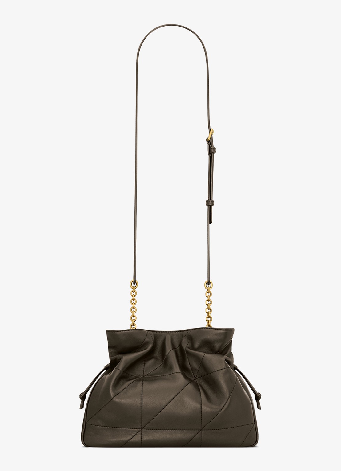 Saint Laurent Jamie crossbodytas van kalfsleer - achterkant 2 bronsgroen