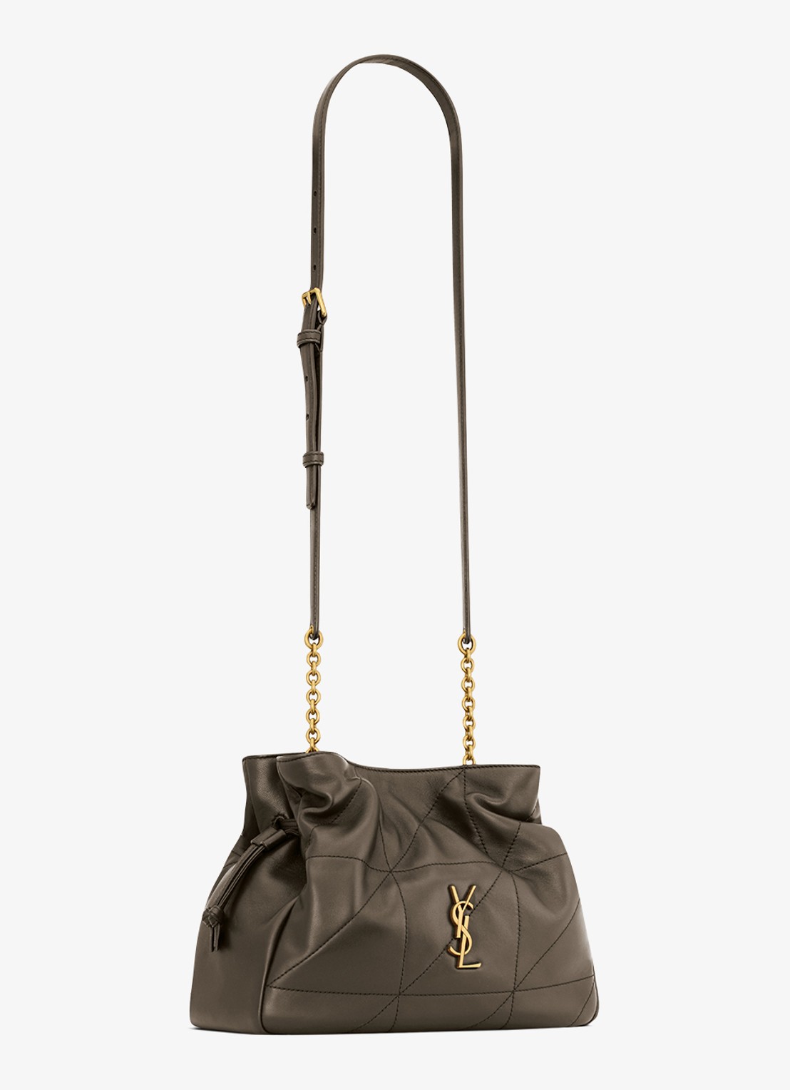 Saint Laurent Jamie crossbodytas van kalfsleer - detail 3 bronsgroen