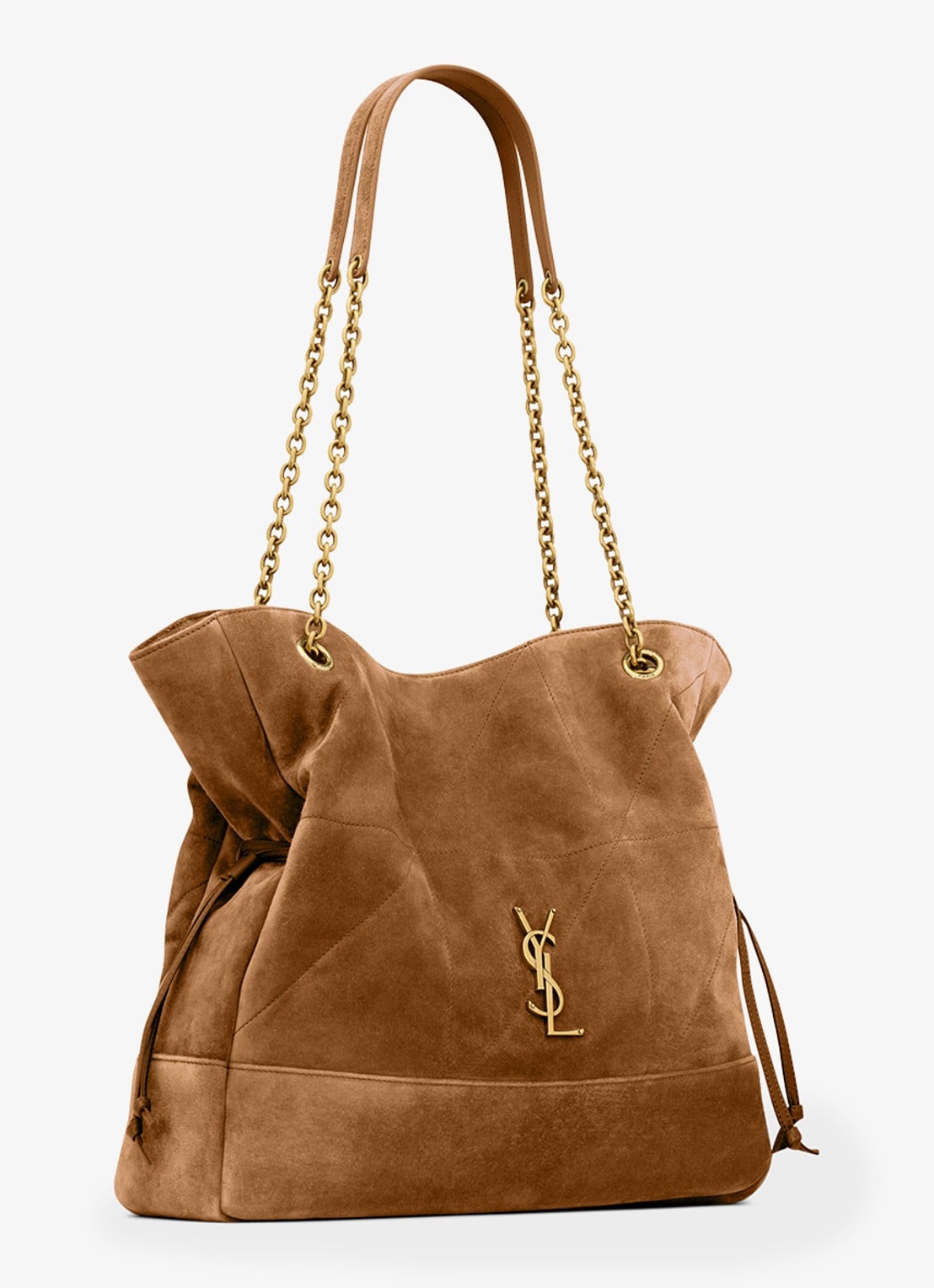 Saint Laurent Jamie shopper van kalfssuède - detail 4 bruin