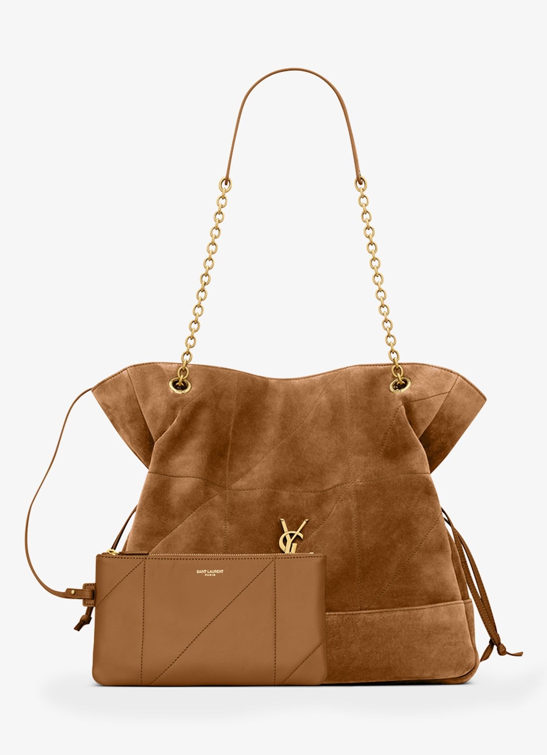 Saint Laurent Jamie shopper van kalfssuède - detail 5 bruin