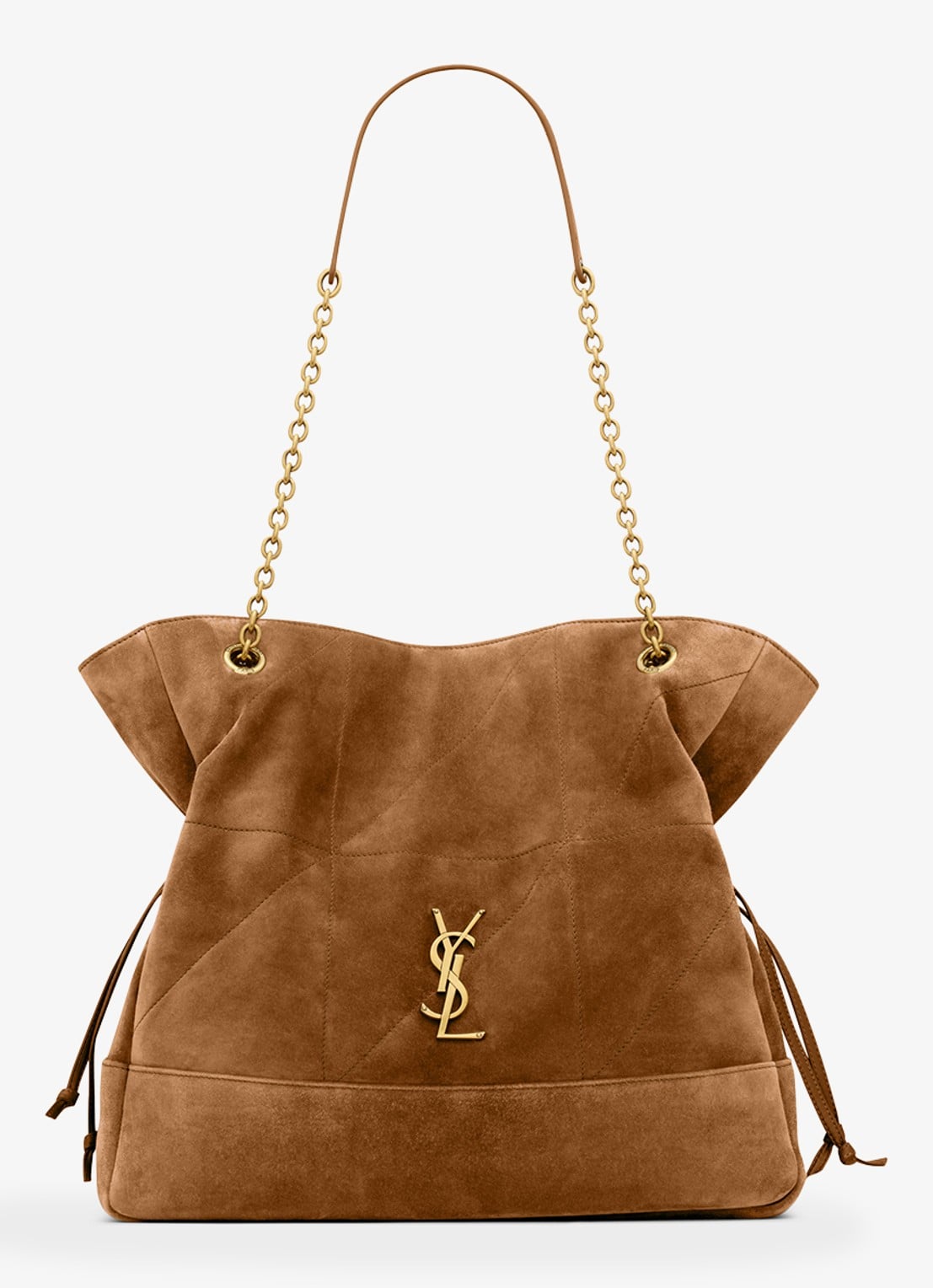 Saint Laurent Jamie shopper van kalfssuède - voorkant bruin