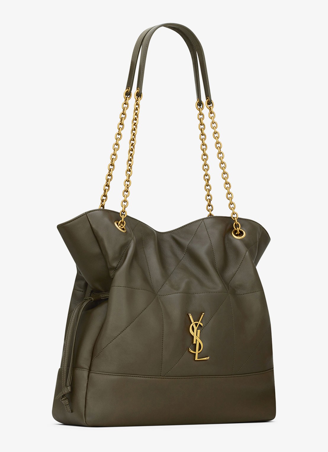 Saint Laurent Jamie shopper van lamsleer - detail 3 groen