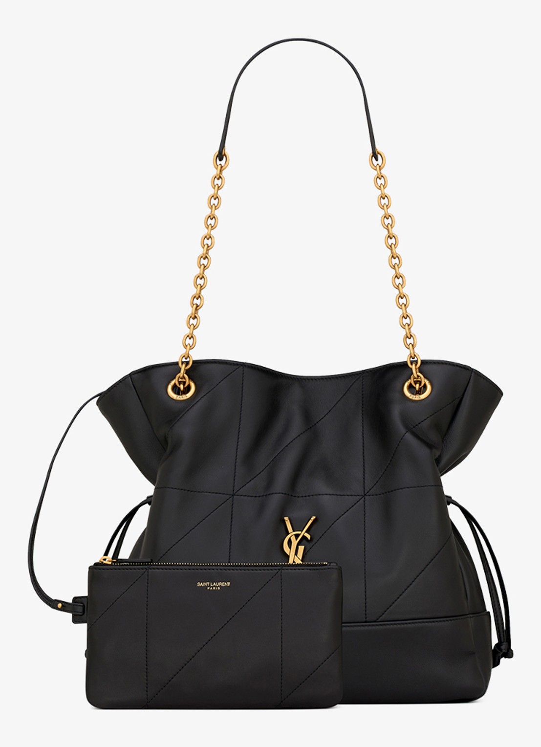 Saint Laurent Jamie Small schoudertas van lamsleer - detail 3 zwart