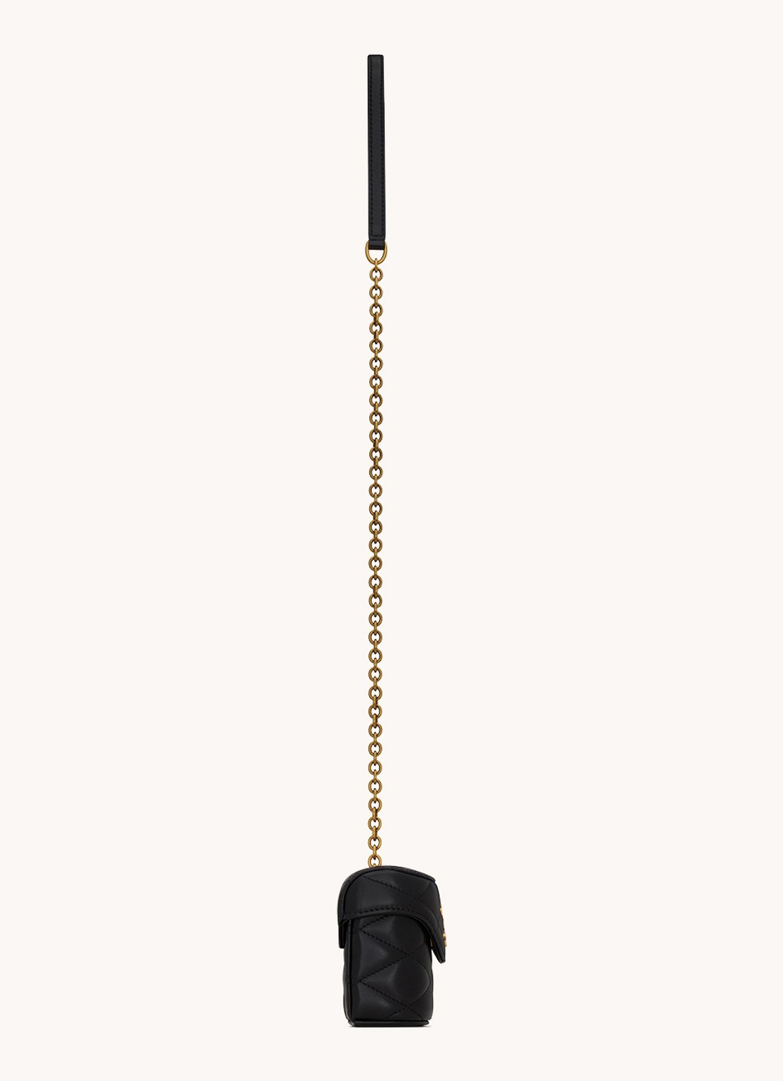 Saint Laurent June Micro crossbodytas van quilted lamsleer - achterkant 5 zwart