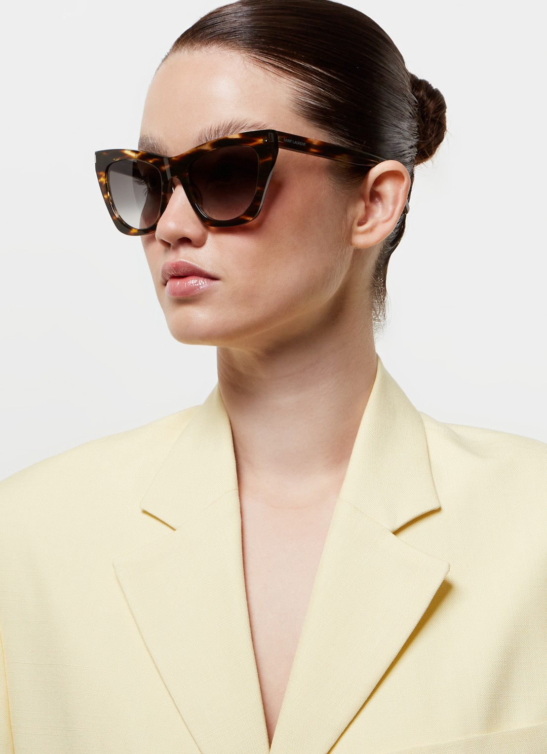 Saint Laurent Kate zonnebril SL214 - voorkant 2 donkerbruin