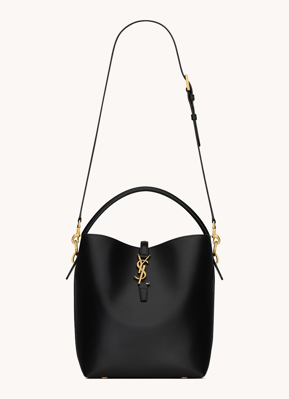 Saint Laurent Le 24 schoudertas van kalfsleer - detail 2 zwart