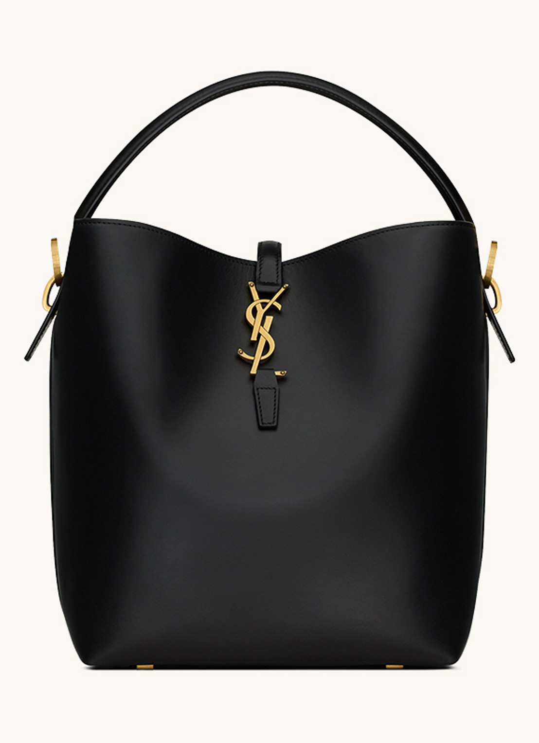 Saint Laurent Le 24 schoudertas van kalfsleer - voorkant 6 zwart